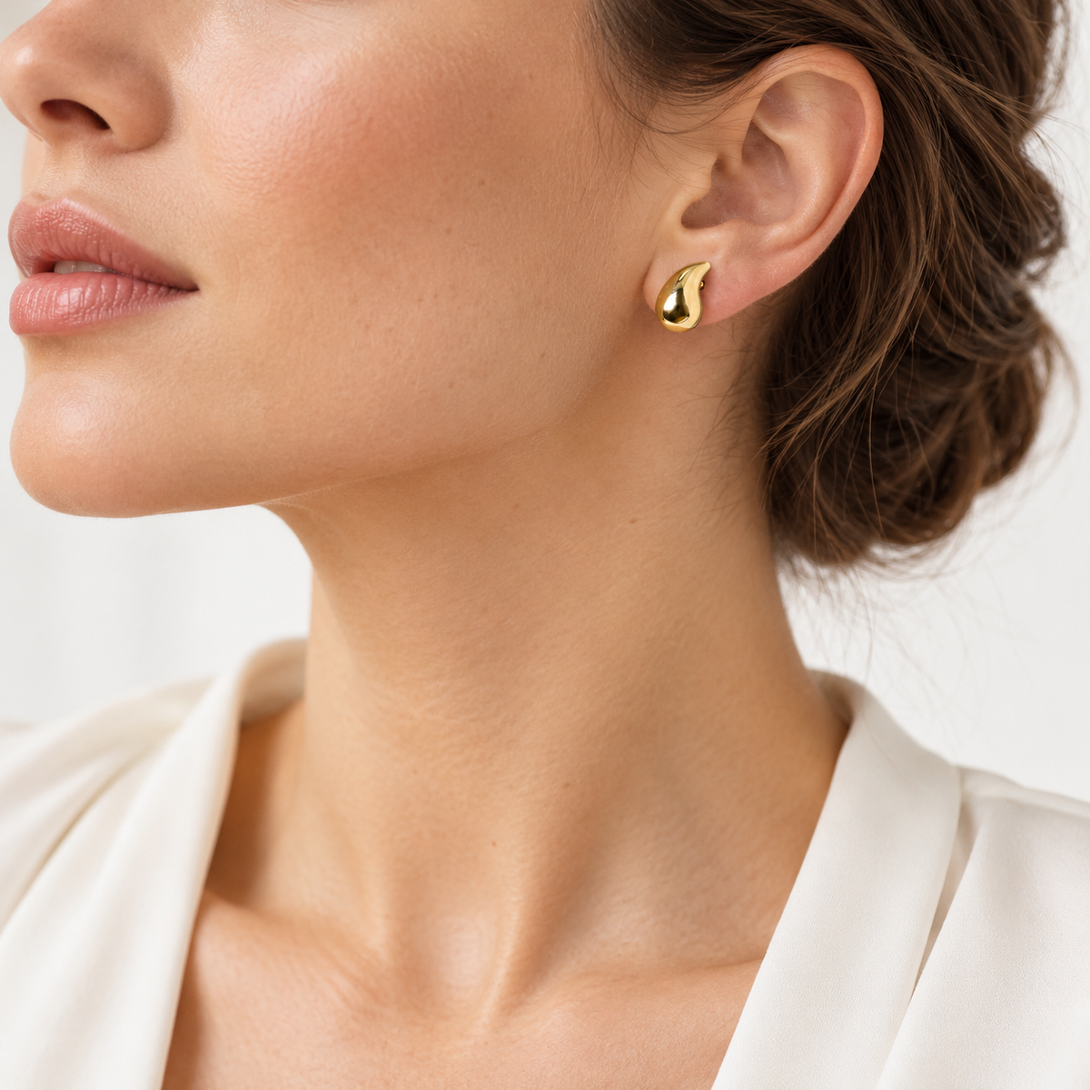 Pendientes Gota médium bottega de oro de 18K